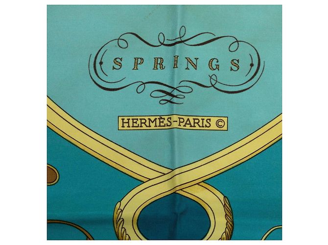 Hermès Hermes Carre 90 Springs Schal Blau - Ansicht 9