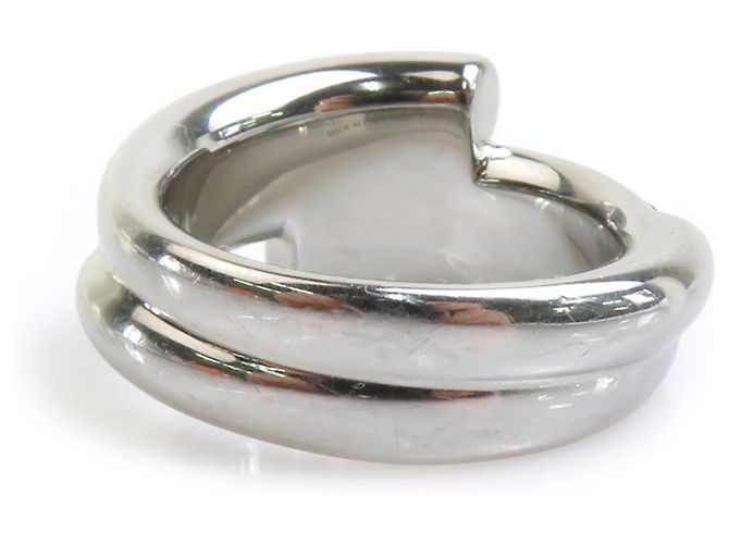 Ring Hermès Anello Band Tourni Tresse Hermes Nero Argento - vista 3