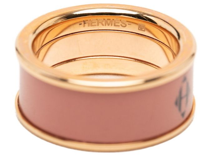Hermès Hermes Ring mit Emaille-Band in Roségold Golden - Ansicht 7
