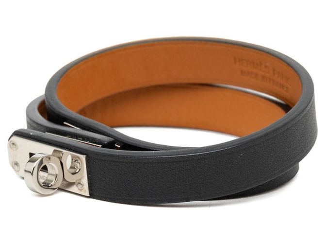 Hermès Bracciale Hermes Mini Kelly Double Tour Nero Argento - vista 2