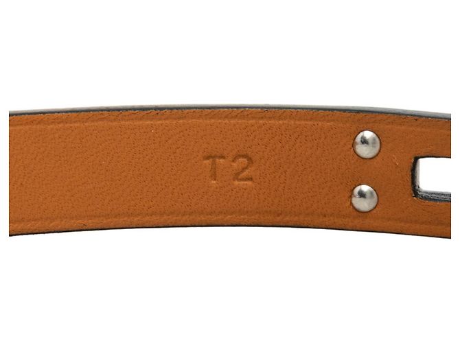 Hermès Bracciale Hermes Mini Kelly Double Tour Nero Argento - vista 7