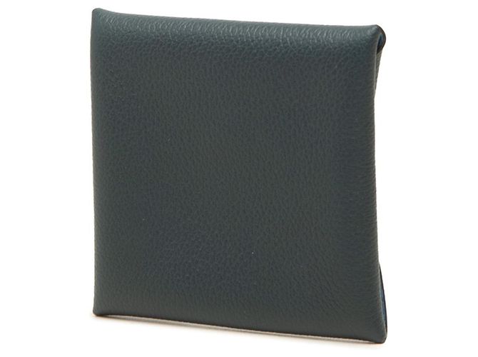 Hermès Hermes Calvi Münzbeutel Marineblau - Ansicht 2