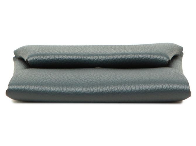 Hermès Hermes Calvi Münzbeutel Marineblau - Ansicht 3