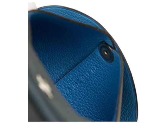 Hermès Hermes Calvi Münzbeutel Marineblau - Ansicht 6