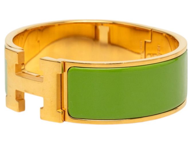 Hermès Hermes Clic Clac H PM Armreif Golden Grün - Ansicht 2