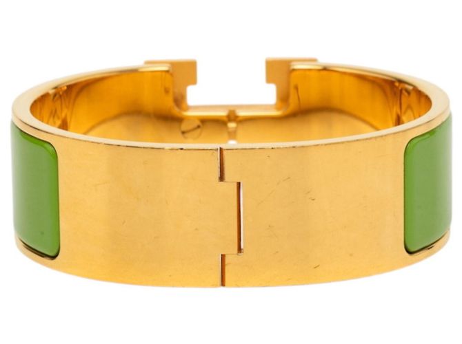 Hermès Hermes Clic Clac H PM Armreif Golden Grün - Ansicht 3