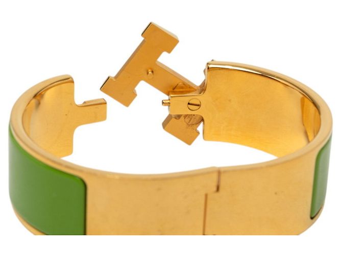 Hermès Hermes Clic Clac H PM Armreif Golden Grün - Ansicht 4