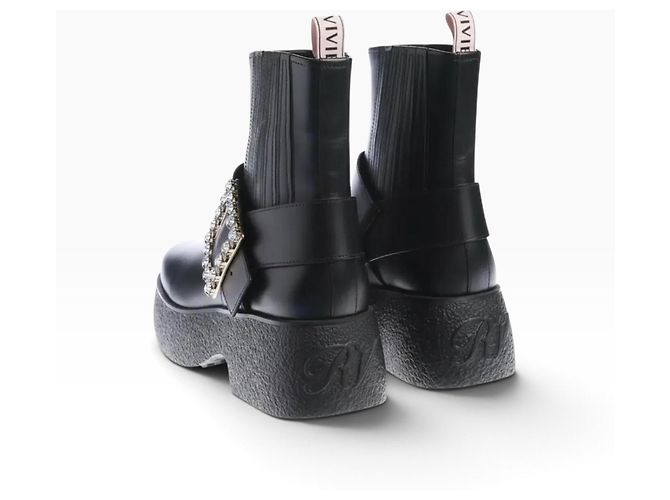 Roger Vivier Viv' Rangers Botines Chelsea de piel - vista 3