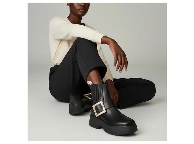 Roger Vivier Viv' Rangers Botines Chelsea de piel - vista 6