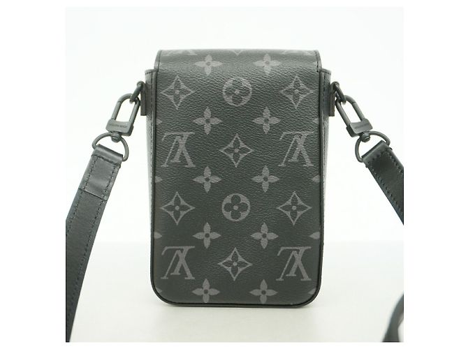 Borsa a tracolla verticale Louis Vuitton Monogram Eclipse S-Lock Nero - vista 10