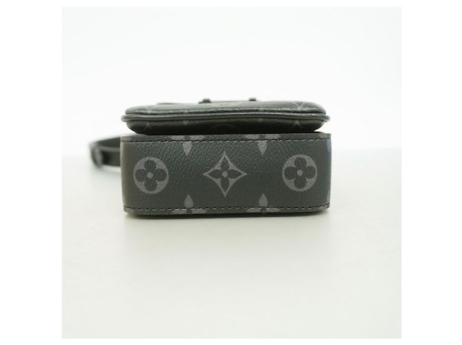 Borsa a tracolla verticale Louis Vuitton Monogram Eclipse S-Lock Nero - vista 3