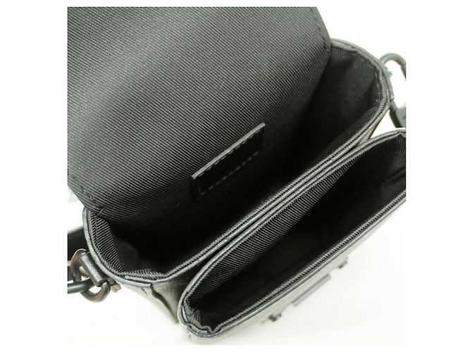 Borsa a tracolla verticale Louis Vuitton Monogram Eclipse S-Lock Nero - vista 4