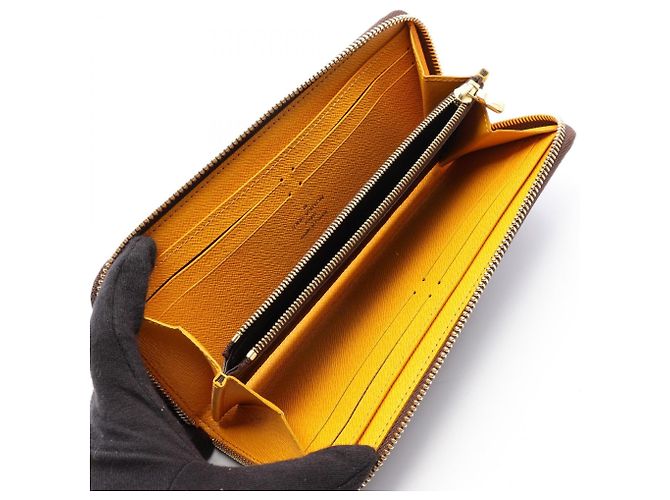 Louis Vuitton Portefeuille Clemence Monogram Mimosa Wallet Braun Gelb Monogramm - Ansicht 3