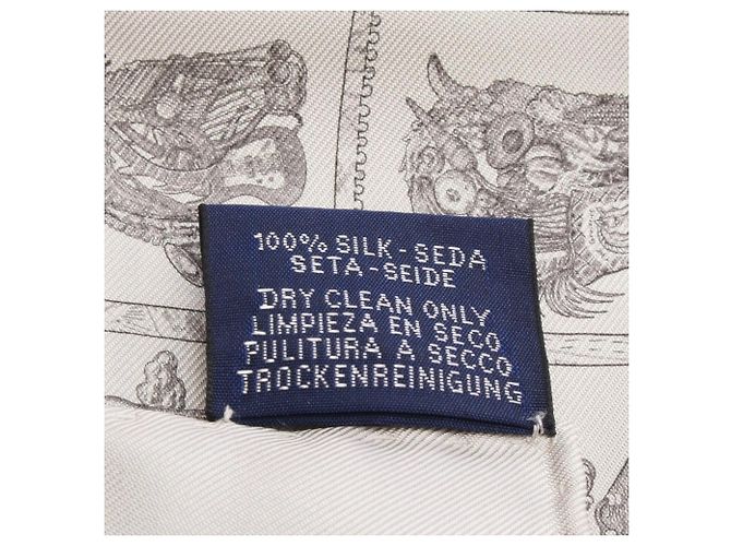 Hermès Hermes Carre 60 Double Face Robokabar Schal Braun Schwarz - Ansicht 3