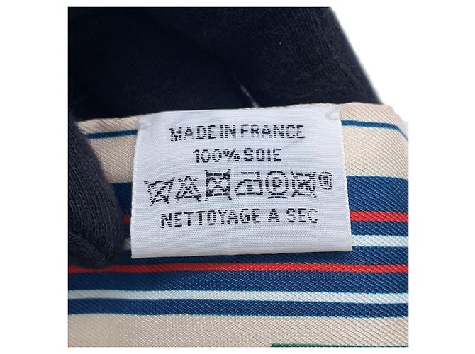 Hermès Carré Twilly Hermes - Parisian Dogs Bleu - vue 8