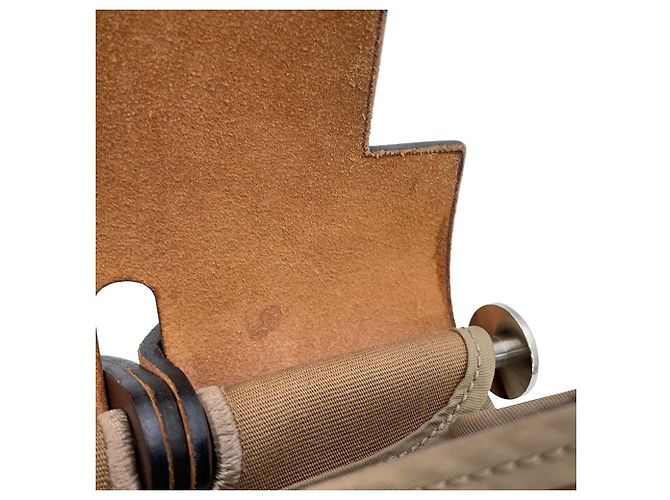 Hermès Borsa Hermes Herbag Zip PM Taupe Damier ebene - vista 10