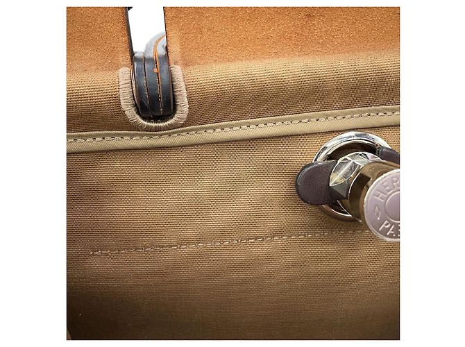 Hermès Borsa Hermes Herbag Zip PM Taupe Damier ebene - vista 11