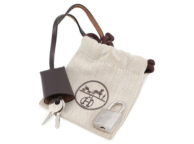 Hermès Borsa Hermes Herbag Zip PM Taupe Damier ebene - vista 18