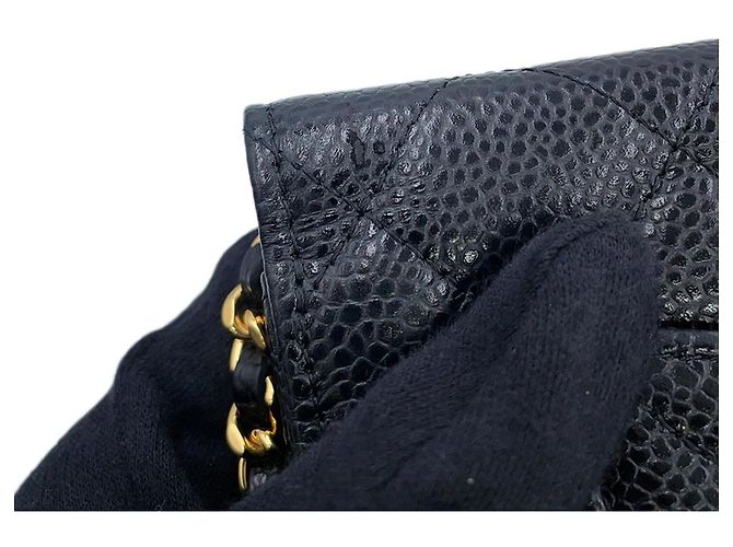 Carteira de Corrente Chanel Classic Matelassé Preta Preto - vista 11
