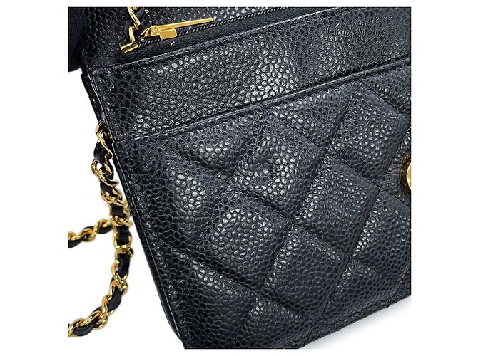 Carteira de Corrente Chanel Classic Matelassé Preta Preto - vista 9