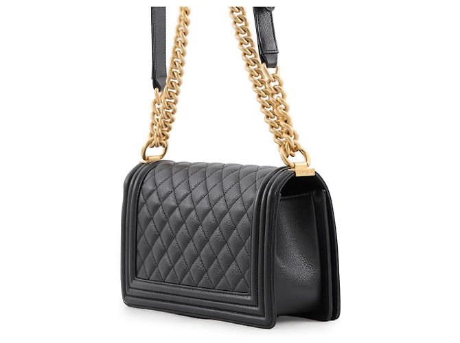 Borsa a tracolla Chanel Boy con catena Nero - vista 2