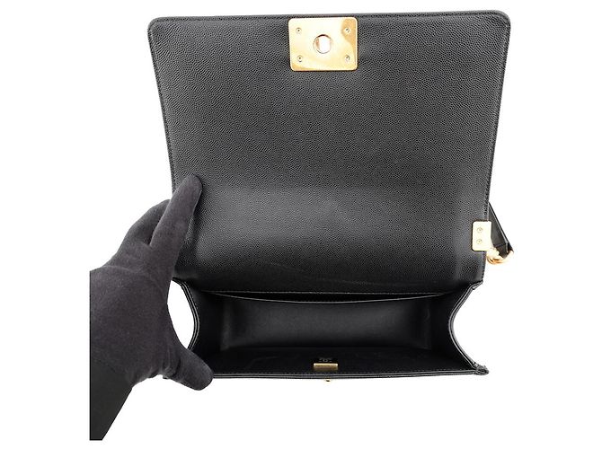 Borsa a tracolla Chanel Boy con catena Nero - vista 6