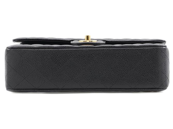 Borsa a tracolla con catena Chanel in pelle di vitello martellata nera Nero - vista 3