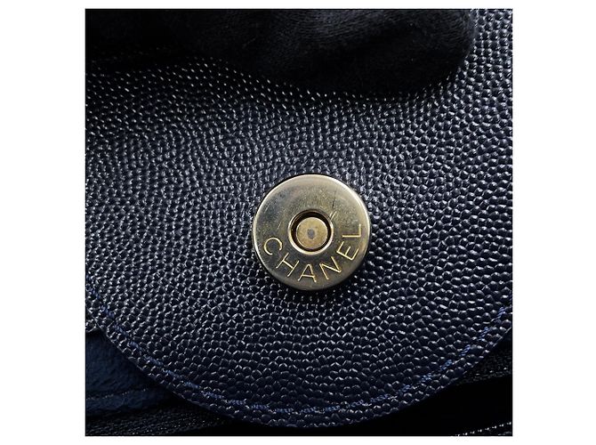 Chanel Deauville Tote Bag Marineblau - Ansicht 15