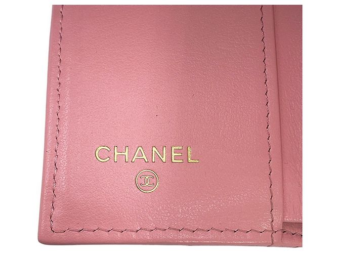 Portafoglio tri-fold Chanel rosa - vista 15