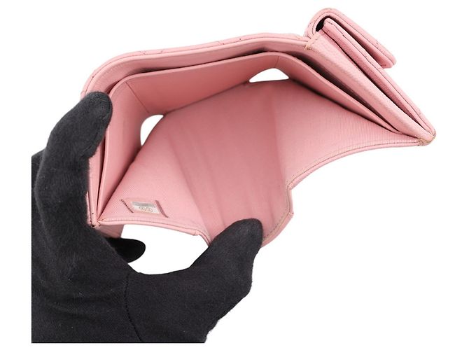 Portafoglio tri-fold Chanel rosa - vista 5