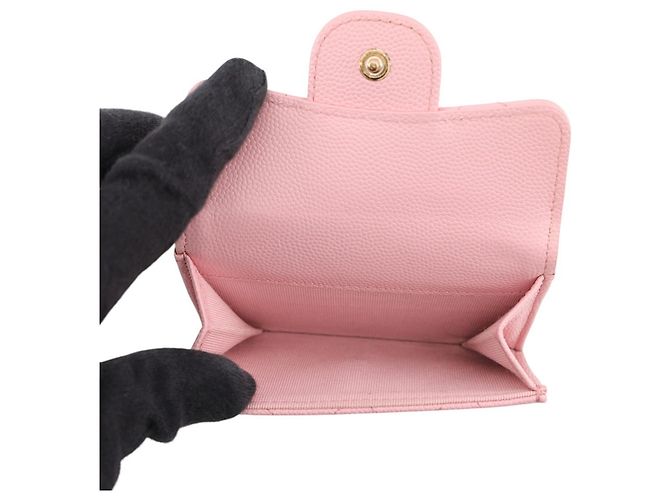 Portafoglio tri-fold Chanel rosa - vista 6