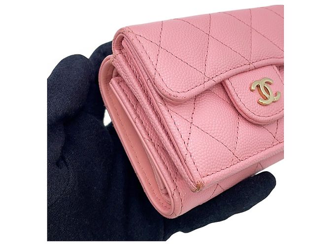 Portafoglio tri-fold Chanel rosa - vista 8