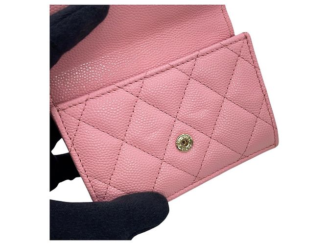 Portafoglio tri-fold Chanel rosa - vista 9