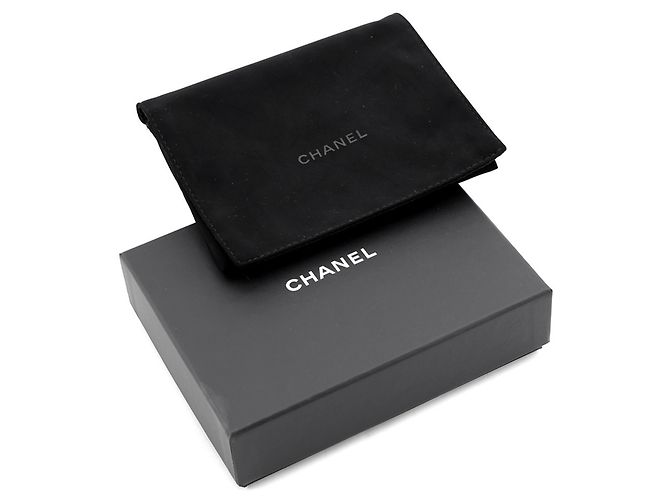 Chanel Tri-fold Geldbörse aus blauem genarbtem Kalbsleder Hellblau - Ansicht 16