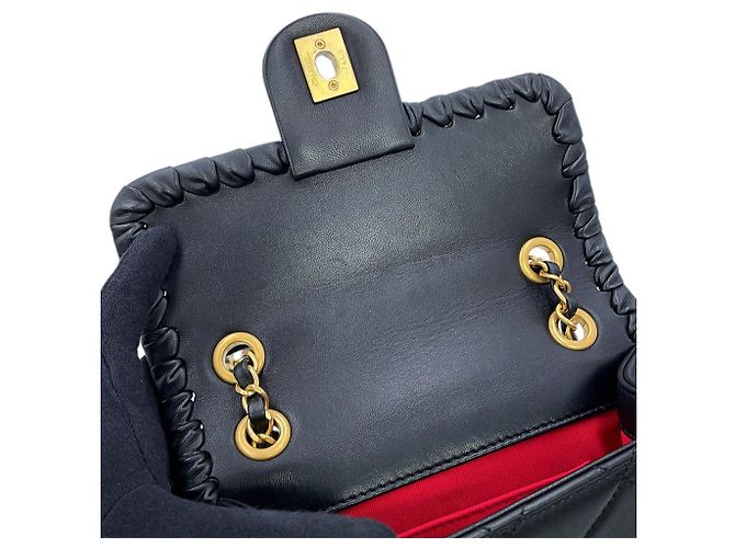 Timeless Borsa Chanel Black Matelassé Nero - vista 10