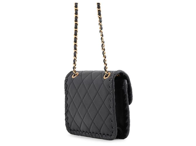 Timeless Borsa Chanel Black Matelassé Nero - vista 2