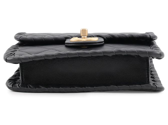 Timeless Borsa Chanel Black Matelassé Nero - vista 3