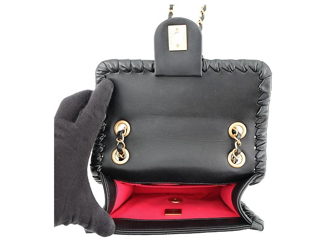 Timeless Borsa Chanel Black Matelassé Nero - vista 6