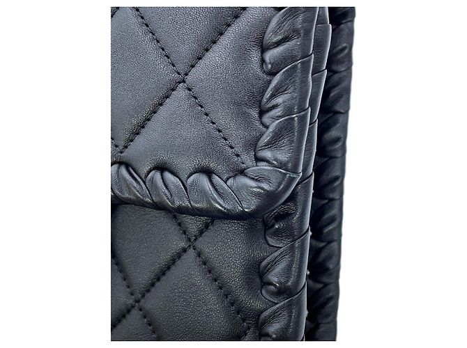 Timeless Borsa Chanel Black Matelassé Nero - vista 8