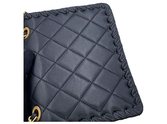 Timeless Borsa Chanel Black Matelassé Nero - vista 9