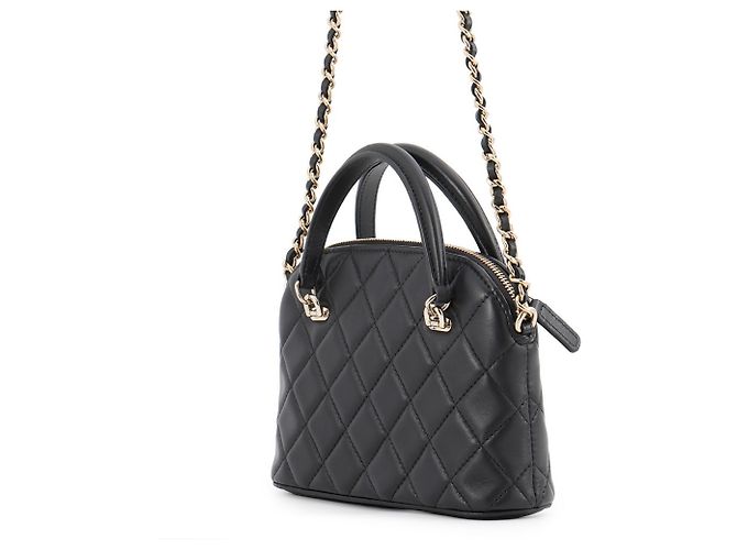 Chanel Matelassé Schultertasche aus schwarzem Lammleder - Ansicht 2