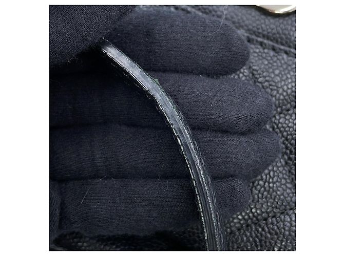 Chanel Matelassé Black Grained Calfskin Shoulder Bag - view 13