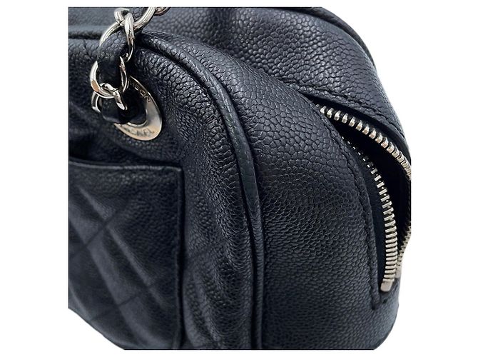 Chanel Matelassé Black Grained Calfskin Shoulder Bag - view 7