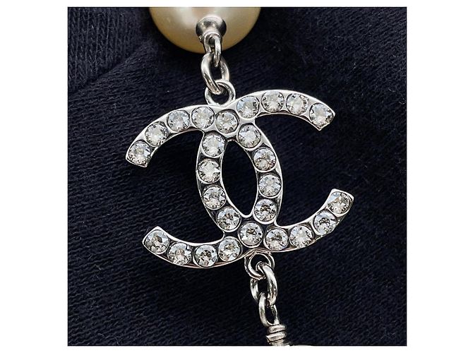 Chanel Coco Mark Halskette mit Kunstperlen und Strass - Ansicht 10
