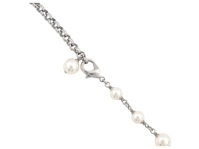 Chanel Coco Mark Halskette mit Kunstperlen und Strass - Ansicht 6