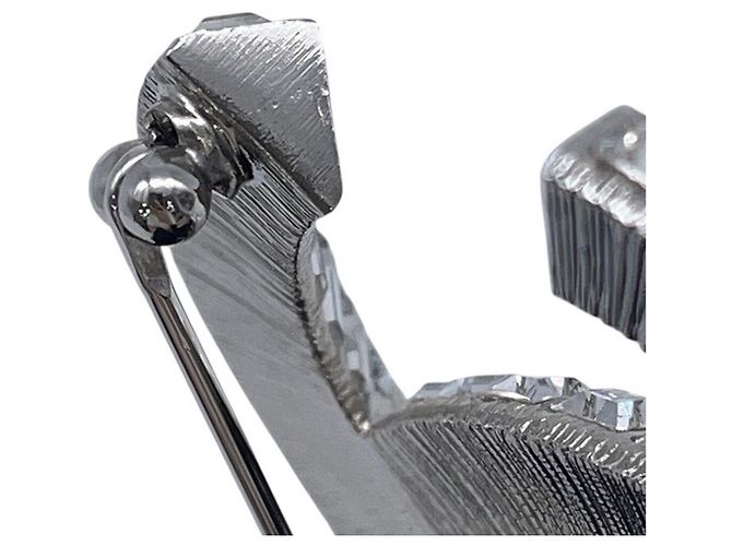 Broche Chanel de strass Plata - vista 5