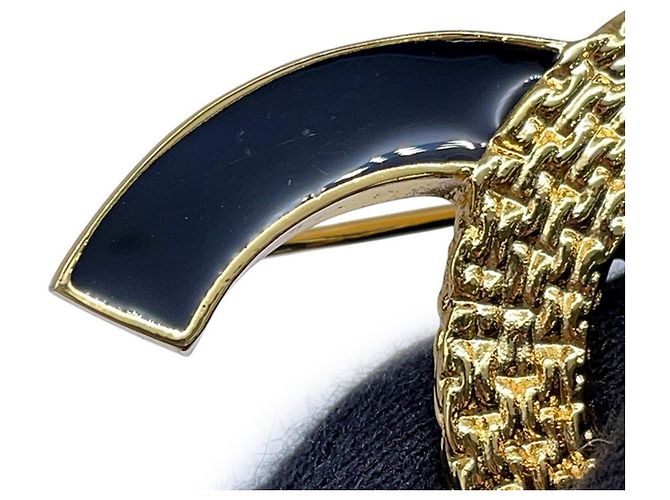 Spilla in smalto nero e oro Chanel D'oro - vista 5