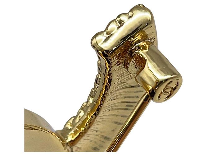 Spilla in smalto nero e oro Chanel D'oro - vista 6