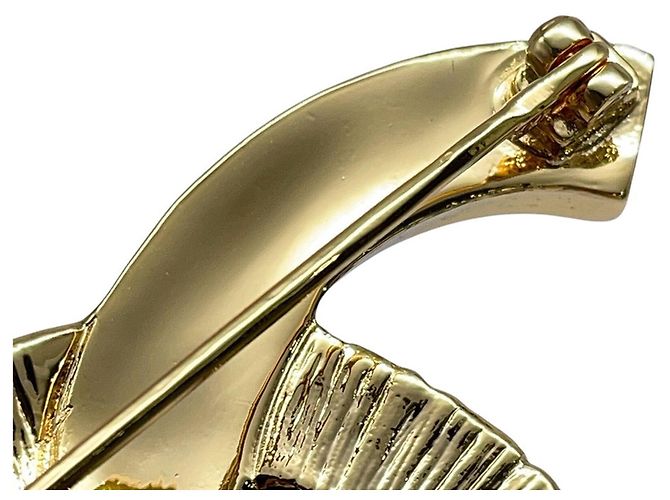 Spilla in smalto nero e oro Chanel D'oro - vista 7