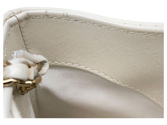 Chanel Matelassé Mini Handtasche Weiß - Ansicht 10